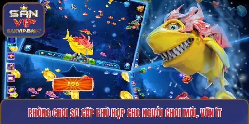 Phòng chơi sơ cấp phù hợp cho người chơi mới, vốn ít