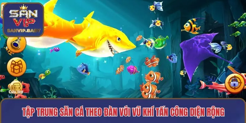 Tập trung săn cá theo đàn với vũ khí tấn công diện rộng